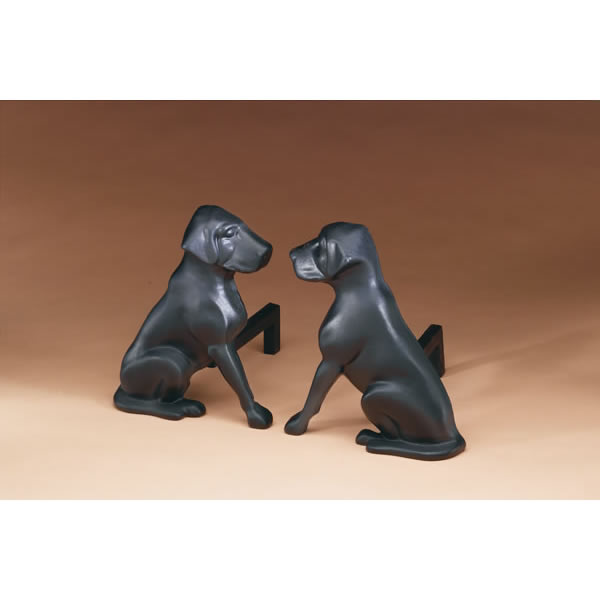 Chimney 46200 Lab Dog andirons - Set of Two 11 x 14 Inchh x 12 Inchd