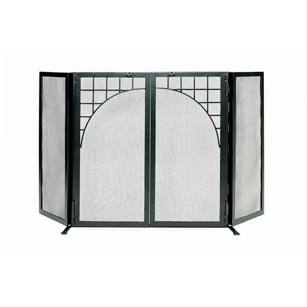 Chimney 71907 Minuteman 3-panel Graphite Fireplace Screen with center Doors
