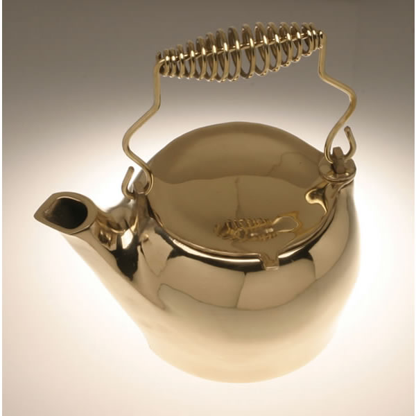 Copperfield 84200 Polished Brass Kettle, 2 Qt