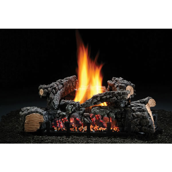 Chimney 48770 22 Inch Highland Glow Vent-free Log Set Natural Gas Fits Fireplace Minimum Opening of 16 Inchh x 28 x 12 Inchd