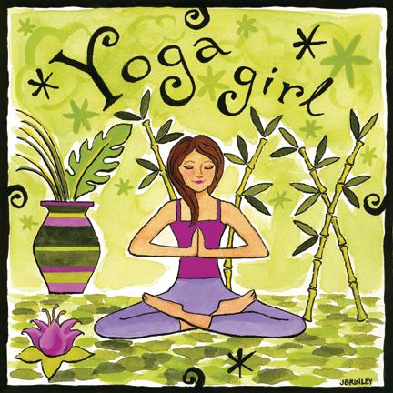 Yoga Art - Art4Kids AB44033 Yoga Girl - Creative Canvas Art Block Mount