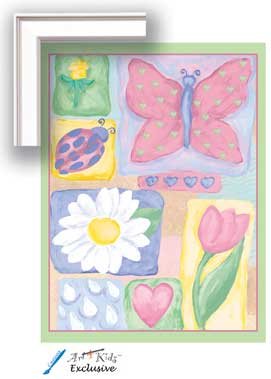 Art4Kids GA21318 Springtime Garden I - Gallery Frame Creative Canvas