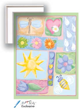 Art4Kids GA21319 Springtime Garden II - Gallery Frame Creative Canvas