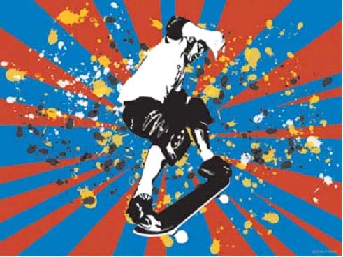 21651 Bold Skater - Contemporary Mount