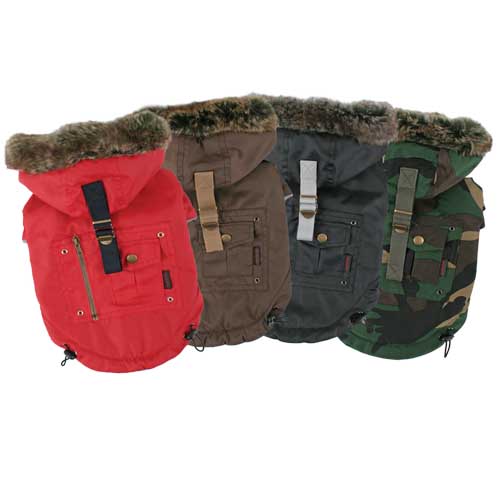 Clothing and Accessories - Puppia PUM20CA3X Apparel - Coup Detat Hooded Camo 3X