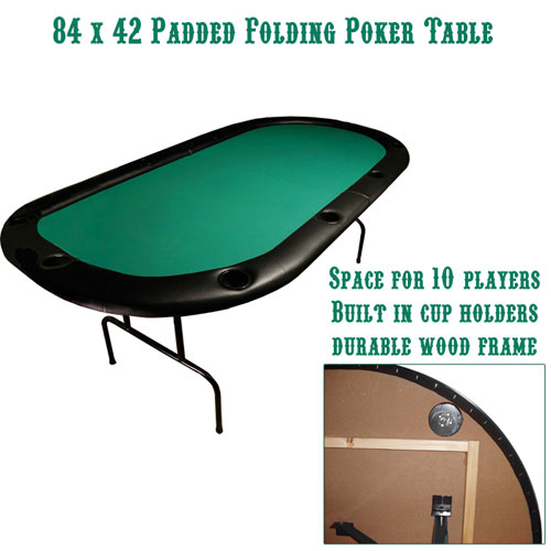 84 x 42 Texas Holdem Poker Padded Folding Table