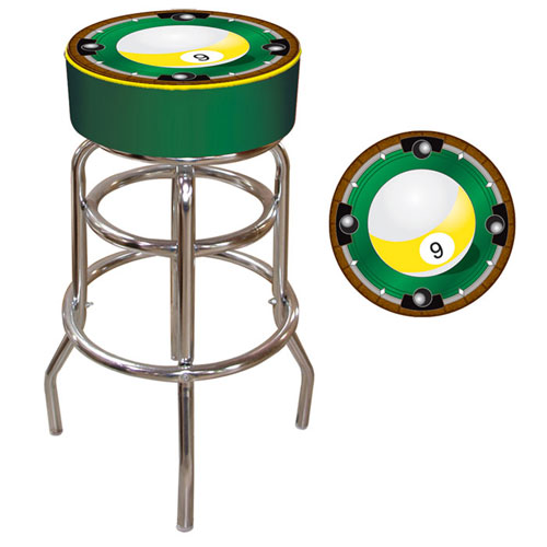 9 Ball - 9-Ball Padded Bar Stool