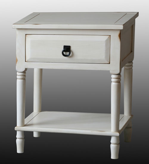 Privilege 24080-w 1 Dr Farmhouse Stand - Vintage White Picture