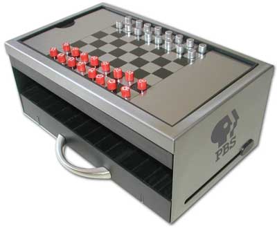 279 Chess Checkers With Index Card Holder