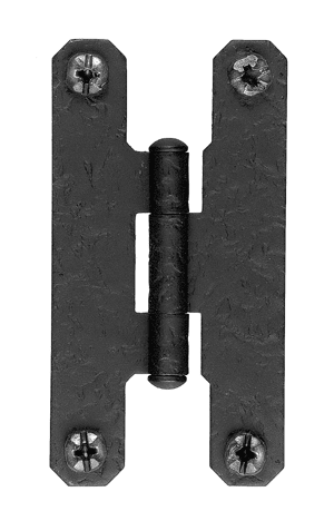 Acorn Rh1bq 3" Rough Iron Flush H Cabinet Hinges - Black
