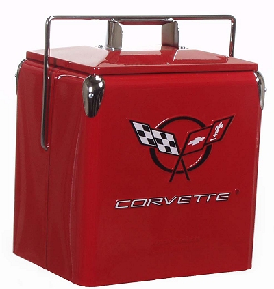 American-Retro RP-7018-A Classic Picnic Cooler-Corvette Red