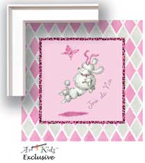 Art4Kids AB21408 Joie de Vie Poodle - Creative Canvas Art Block Mount