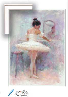 Art4Kids AB44001 Reflection - Ballerina - Creative Canvas Art Block Mount