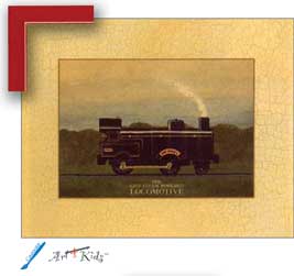 Art4Kids HE04006 Locomotive - Heritage Frame, Creative Canvas by Art4Kids