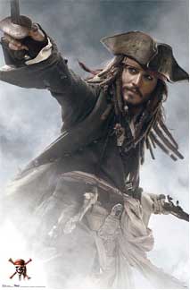 Art4Kids HE10030 Capt. Jack Sparrow - Heritage Frame Creative Canvas