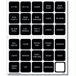 Blue Sea 4218 Weatherdeck Water Resistant Panel Labels - 30