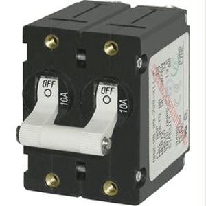 Blue Sea 7239 A-Series Double Pole Toggle - 40A - Black