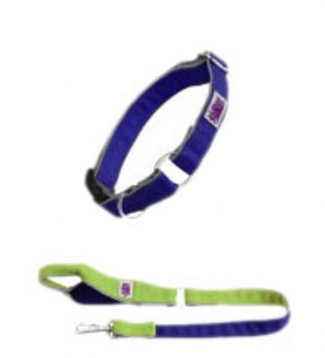 Doggles Doclms0804 Collar Blue And Green Size 8-12 Mutt Gear Picture