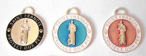 LuxePets LP-PEFRANBBLG St Francis Charm Large Blue - Each