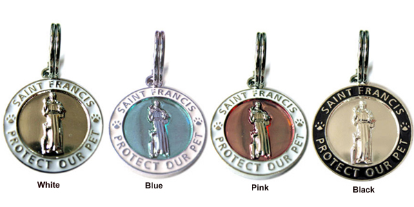 LuxePets LP-PEFRANBBSM St Francis Charm Small Blue - Each