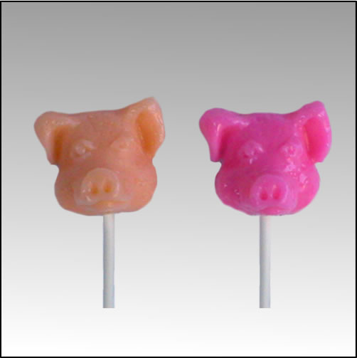 3DTreats AN10MX60 Pig Designer Lollipops Bag of 60