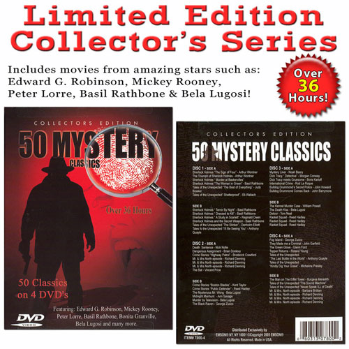 50 MYSTERY CLASSIC MOVIES - 4 DVD Collection