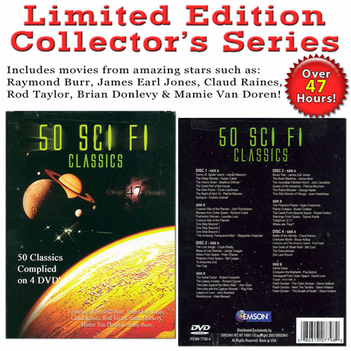 50 SCI FI CLASSICS MOVIES - 4 DVD Collection