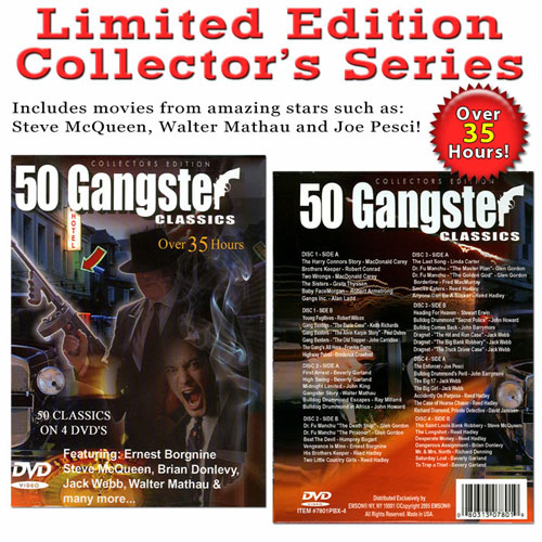 50 GANGSTER CLASSIC MOVIES - 4 DVD Collection
