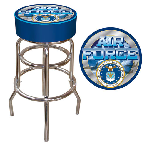 Poker USAF1000 14.5"L x 14.5"W x 30"H US Air Force Padded Bar Stool