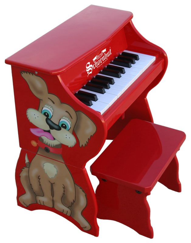 Red 25 Key Dog With Bench