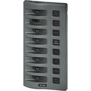 Blue Sea Weatherdeck Water Resistant Fuse Panel - 8 Position - Gray