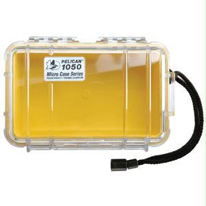 PELICAN PRODUCTS 1050-027-100 Pelican 1050 Micro Case - Yellow with Clear Lid