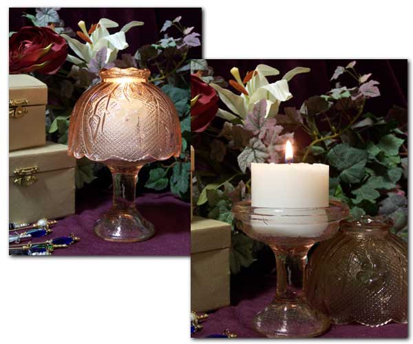 Candleholder Pink with Shade