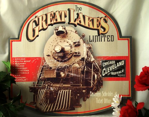 Large Tin Sign - Great Lakes Train
