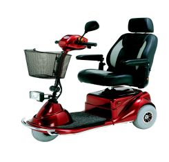 Discount Scooter - Merits S131-ARMU Pioneer 3 Deluxe 3-Wheeled Electric Scooter - Red