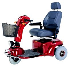 Scooter - Merits S331ARMU Pioneer 10 Deluxe Heavy Duty Electric Bariatric Scooter - Red