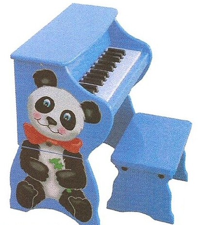 Schoenhut Blue 25 Key Panda Bear Piano with Bench