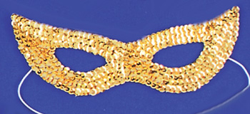 Costumes For All Occasions TI16GD Cat Mask Sequin Gold