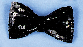 Bb133bk Bow Tie Sequin Black
