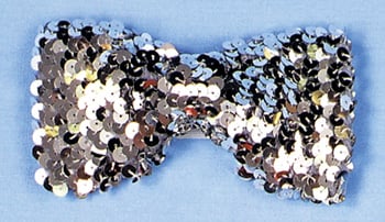 Bb133sv Bow Tie Sequin Silver
