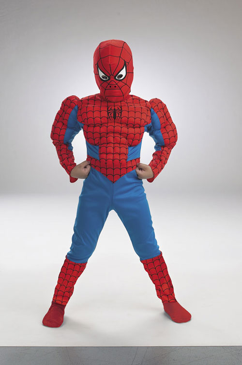 Spiderman - Costumes For All Occasions DG5766L Spiderman Deluxe Muscle 4 To 6