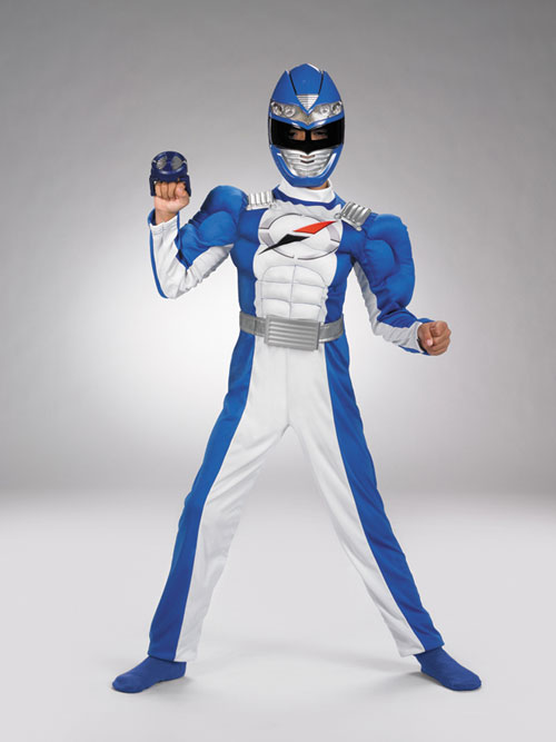 Power Rangers - Costumes For All Occasions DG6560L Power Ranger Blue Muscle 4To 6