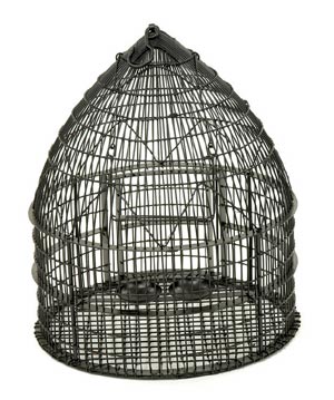 Achla VBC-02 Bee Skep Birdcage - Black by Achla