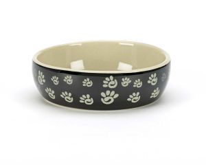 Ethical Stoneware Dish Designer Paw Print Cat Dish 5 Inch - 6982