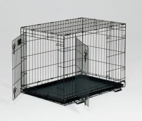 Midwest Container Life Stages 2dr Crate W Panel 36x24x27 Inch - 1636DD