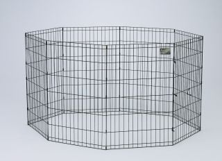 Midwest Container 8 Panel Exercise Pen Black 24x36 Inch - 554-36