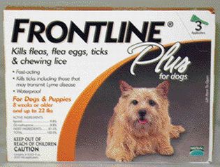 F C E FRONTLINE PLUS DOG 122 LBS. 3 PA