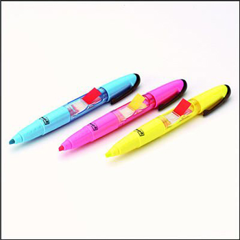 Company Mmm689hl3 Sticky Note Flag Highlighters Blue Pink Yellow