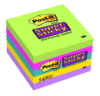 Company Mmm6545ssuc Sticky Note Notes Super Sticky Ultra Colors 3 X 3 5 Pads