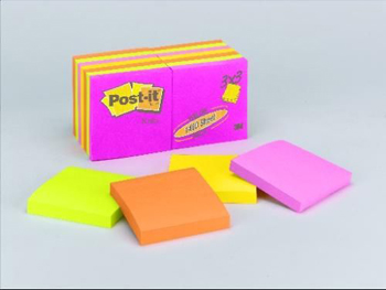 Company Mmm65414an Sticky Note Notes In Neon Colors 14 Pads